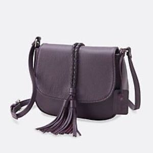 Clarks Plum Leather Crossbody Purse